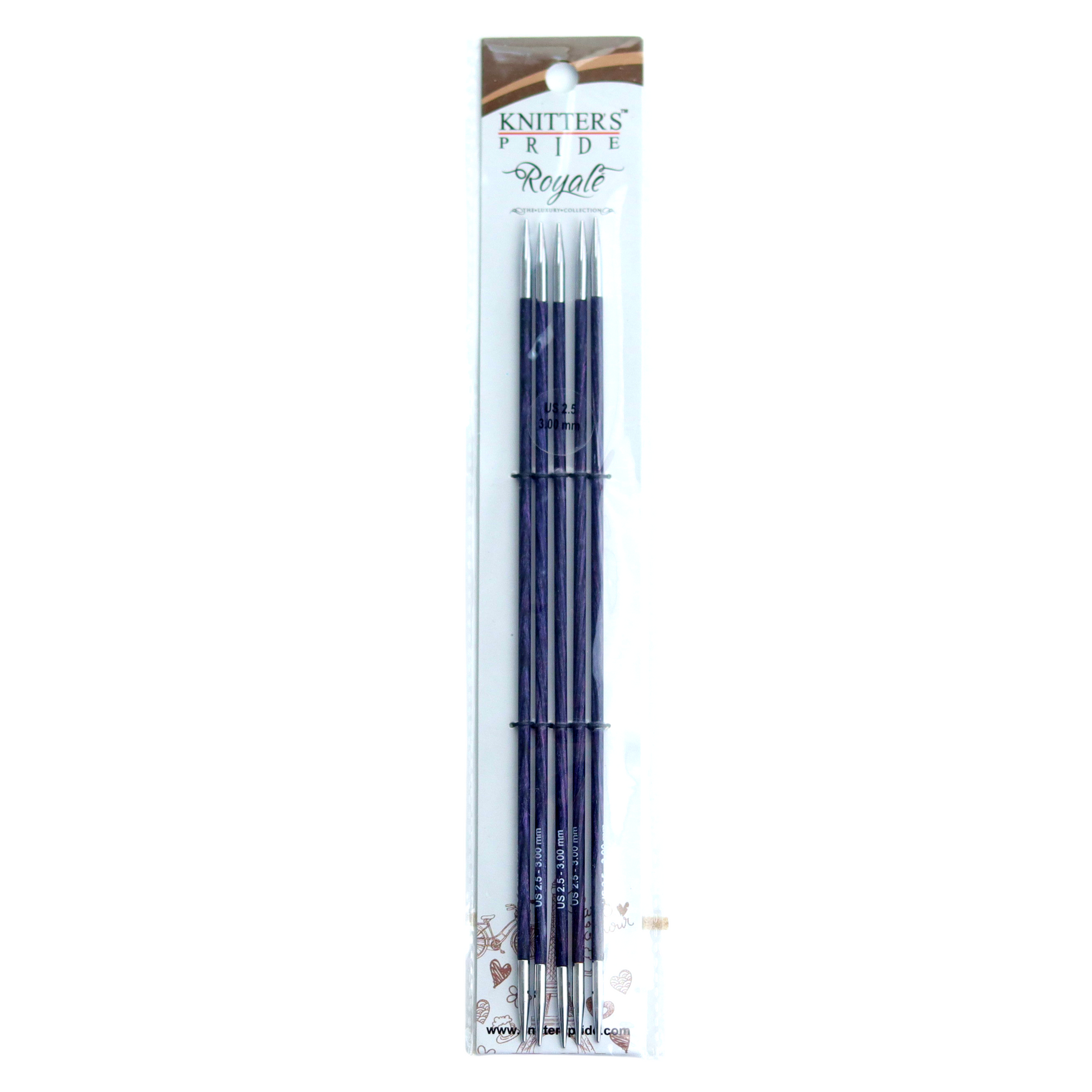 Knitter's Pride-Royale Double Pointed Needles 8-Size 2.5/3mm