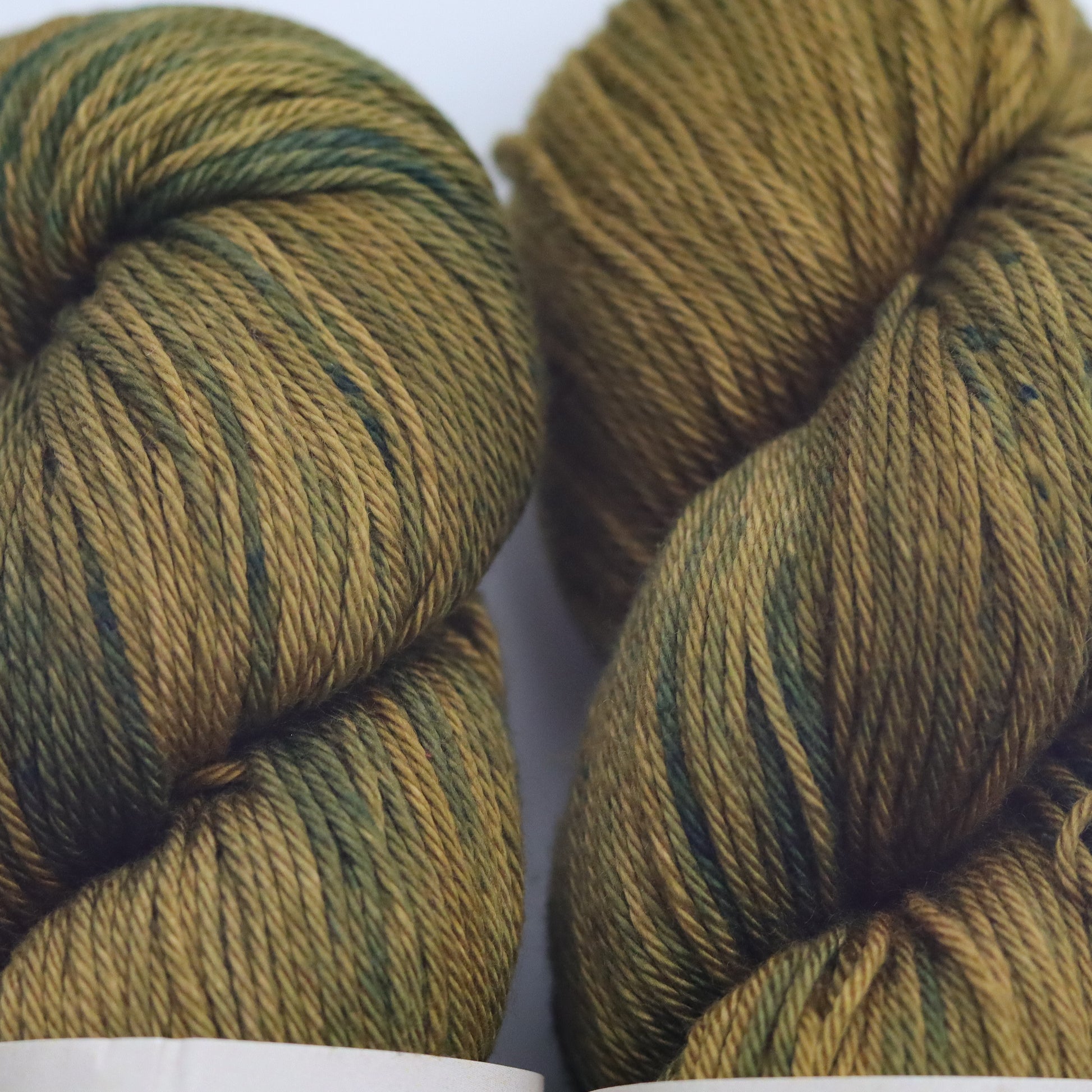 Peacock Yarn Light DK Cotton | Wild Olive | Hand Dyed 100% Cotton Yarn