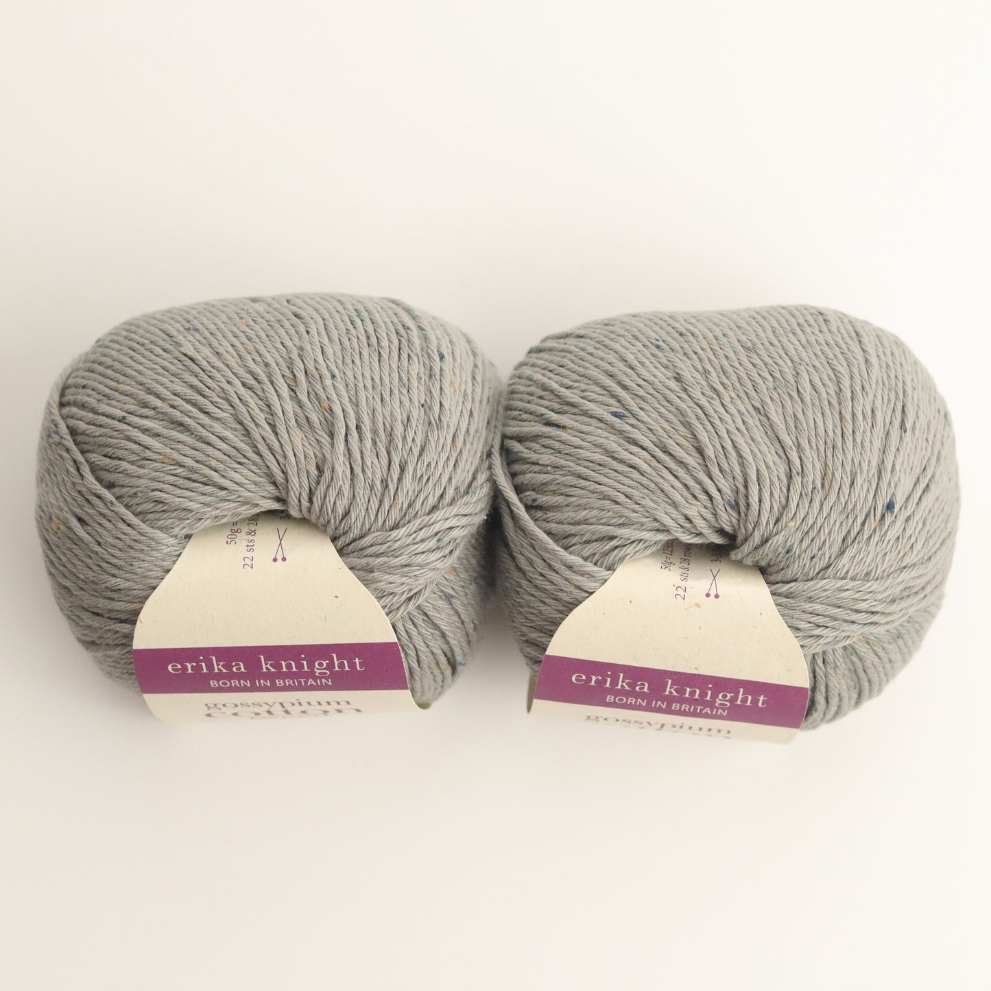 Erika Knight Yarns Gossypium Cotton Tweed | Granit | Cotton Blend Yarn