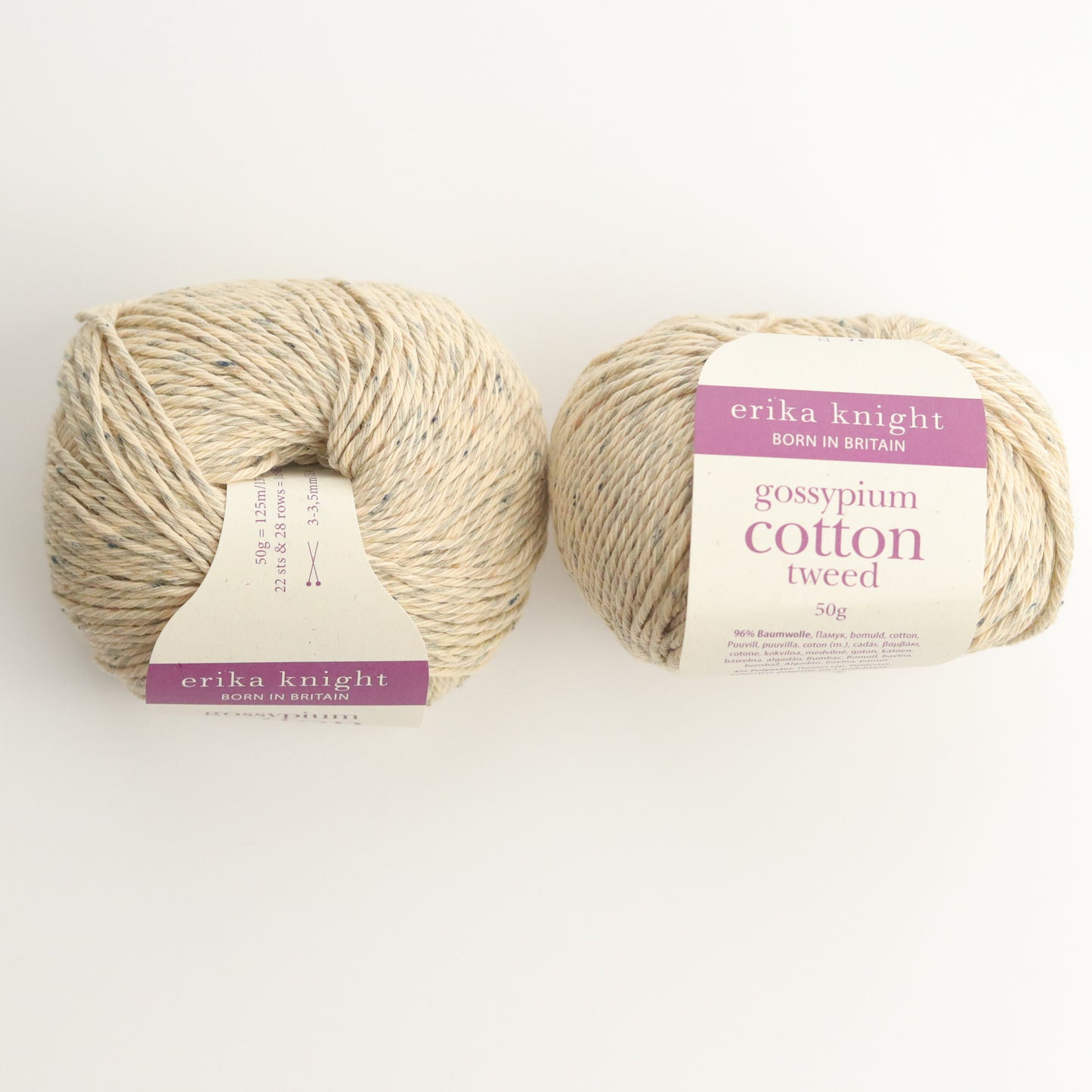 Erika Knight Yarns Gossypium Cotton Tweed | Eierschale | Cotton Blend Yarn