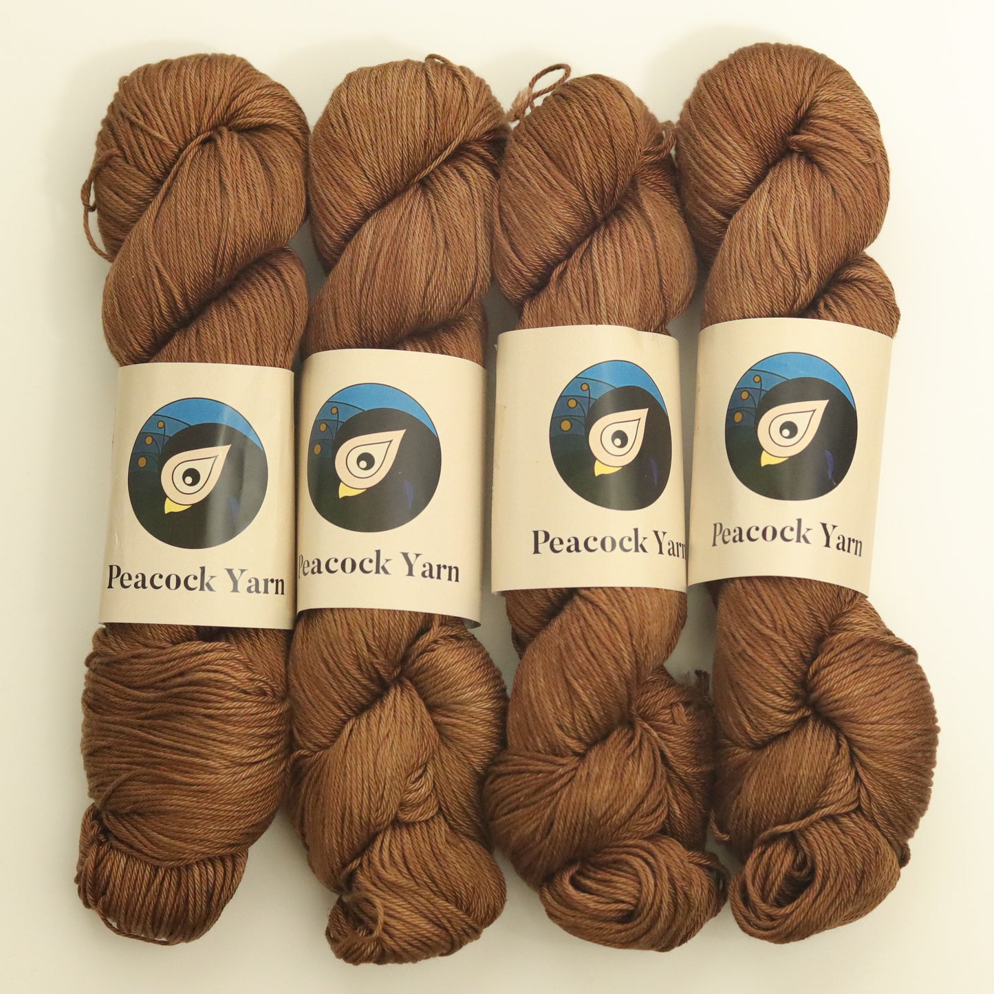 Peacock Yarn Light DK Cotton | Rusty Amber | Hand Dyed 100% Cotton Yarn