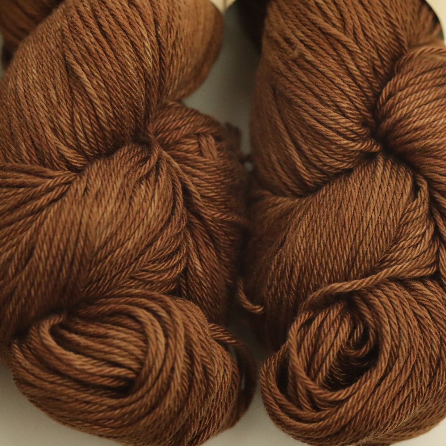 Peacock Yarn Light DK Cotton | Rusty Amber | Hand Dyed 100% Cotton Yarn