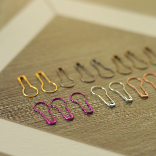 Locking Bulb Pin Stitch Markers, Modern Metallics, 15, 30, or 60 pcs